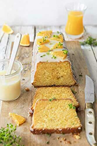 Orange cake with a hint of thyme