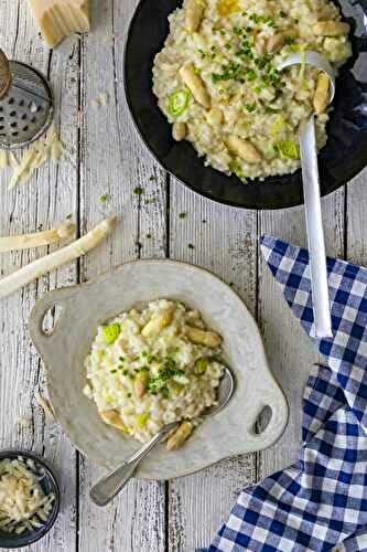 Risotto with white asparagus