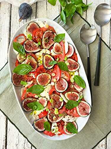 Caprese salad with fresh figs