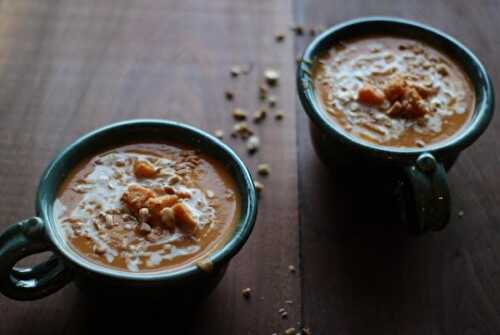 Chipotle Sweet Potato Peanut Soup | Serving Tonight