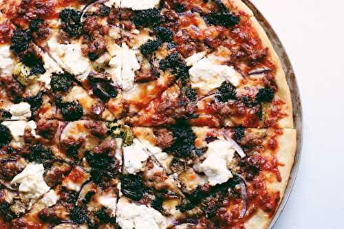 Sausage and Broccoli Pizza with Hot Honey | Serving Tonight