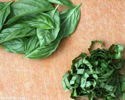 101: how to make a "chiffonade" | Sheri Silver - living a well-tended life... at any age