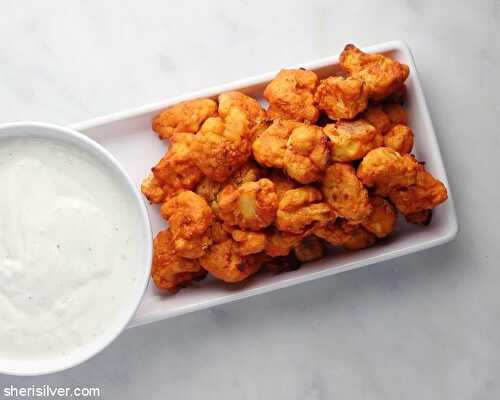Buffalo cauliflower bites {vegan} | Sheri Silver - living a well-tended life... at any age