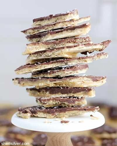 Cookie jar: dark chocolate toffee crackers | Sheri Silver - living a well-tended life... at any age