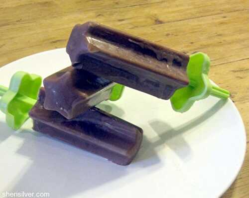 Dark chocolate hot cocoa ice pops | Sheri Silver - living a well-tended life... at any age