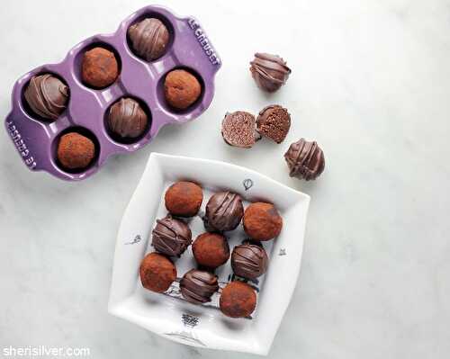 Dark chocolate truffles {vegan} | Sheri Silver - living a well-tended life... at any age