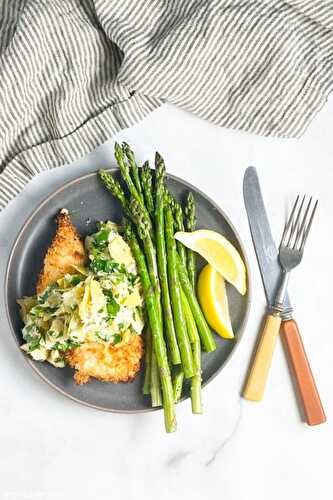 Dinner irl: crispy chicken cutlets with artichoke dressing | Sheri Silver - living a well-tended life... at any age
