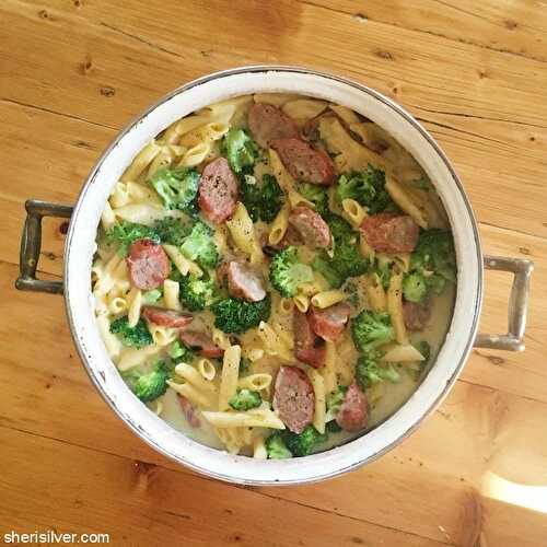 Dinner irl: one-pot pasta with sausage and broccoli | Sheri Silver - living a well-tended life... at any age