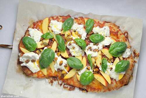 Dinner irl: peach prosciutto pizza | Sheri Silver - living a well-tended life... at any age