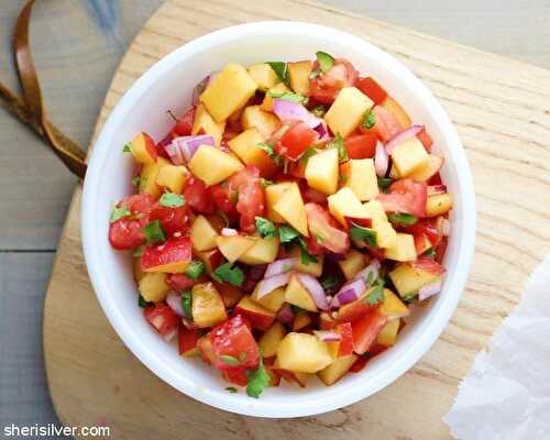 Dinner irl: peach salsa | Sheri Silver - living a well-tended life... at any age