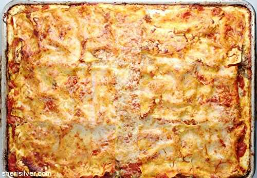 Dinner irl: sheet pan lasagna | Sheri Silver - living a well-tended life... at any age
