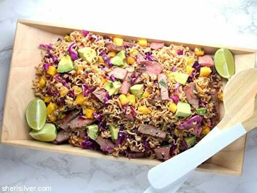 Dinner irl: steak and mango salad | Sheri Silver - living a well-tended life... at any age