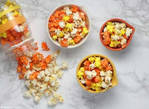 Halloween "in the house": candy corn popcorn | Sheri Silver - living a well-tended life... at any age
