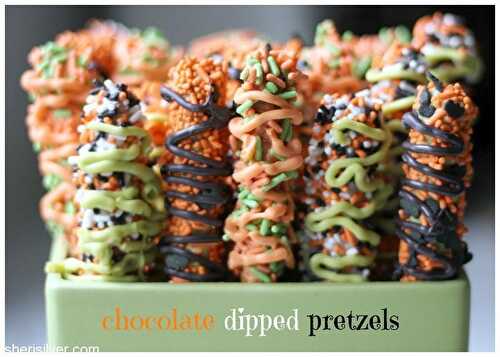 Halloween "in the house": chocolate dipped pretzels | Sheri Silver - living a well-tended life... at any age