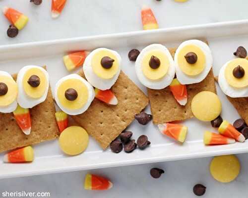 Halloween "in the house": easy owl s'mores | Sheri Silver - living a well-tended life... at any age