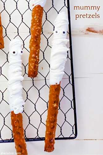 Halloween "in the house": pretzel mummies | Sheri Silver - living a well-tended life... at any age