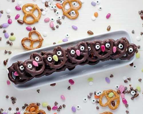 Halloween "in the house": pretzel owls | Sheri Silver - living a well-tended life... at any age