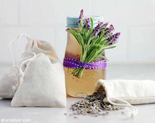 Lavender sachets and simple syrup | Sheri Silver - living a well-tended life... at any age