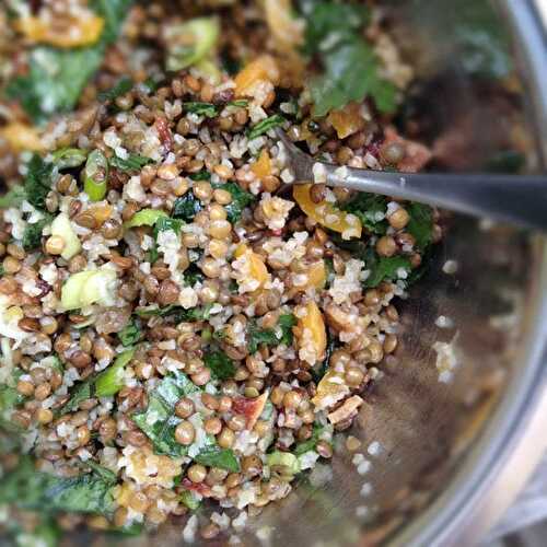 Never say "never" - lentil, bulgur and bacon salad | Sheri Silver - living a well-tended life... at any age
