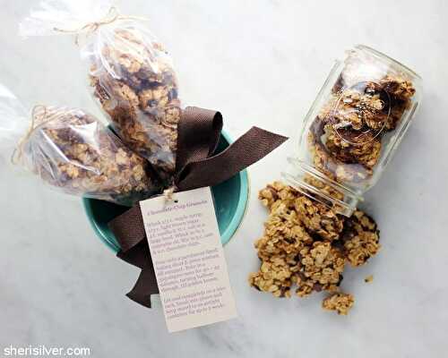 Pastry bag foodie gift #1: chocolate chip granola! | Sheri Silver - living a well-tended life... at any age