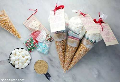 Pastry bag foodie gift #2: popcorn ball kits | Sheri Silver - living a well-tended life... at any age