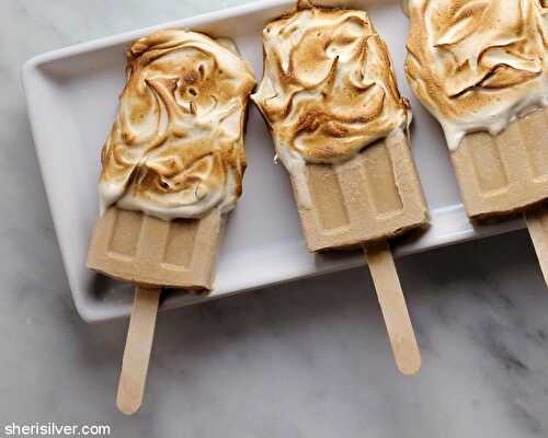Pop! goes my summer: coffee malted baked alaska pops | Sheri Silver - living a well-tended life... at any age