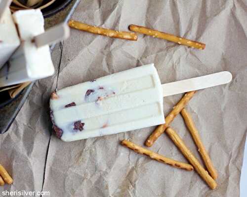 Pop! goes my summer: pretzel popsicles with nutella fudge chunks | Sheri Silver - living a well-tended life... at any age