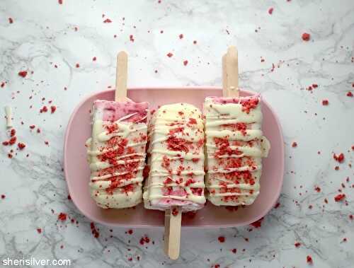 Pop! goes my summer: raspberry white chocolate popsicles | Sheri Silver - living a well-tended life... at any age