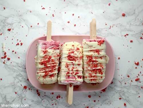 Pop! goes my summer: raspberry white chocolate popsicles | Sheri Silver - living a well-tended life... at any age
