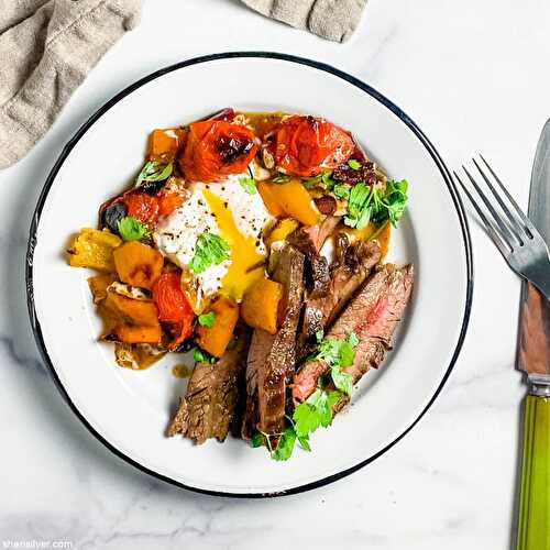Sheet pan steak and eggs | Sheri Silver - living a well-tended life... at any age