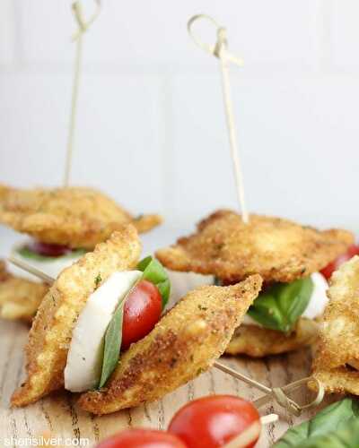 Shortcuts: fried ravioli caprese stacks | Sheri Silver - living a well-tended life... at any age