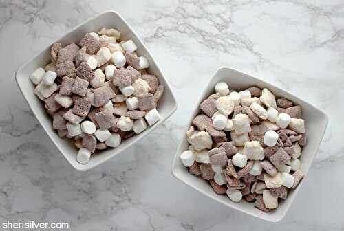 Snack it to me: hot cocoa muddy buddies | Sheri Silver - living a well-tended life... at any age