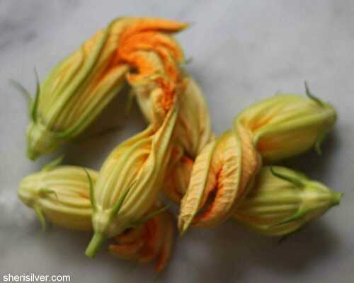 To market: fried zucchini blossoms | Sheri Silver - living a well-tended life... at any age