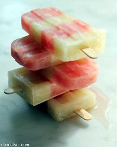 Watermelon-honeydew popsicles