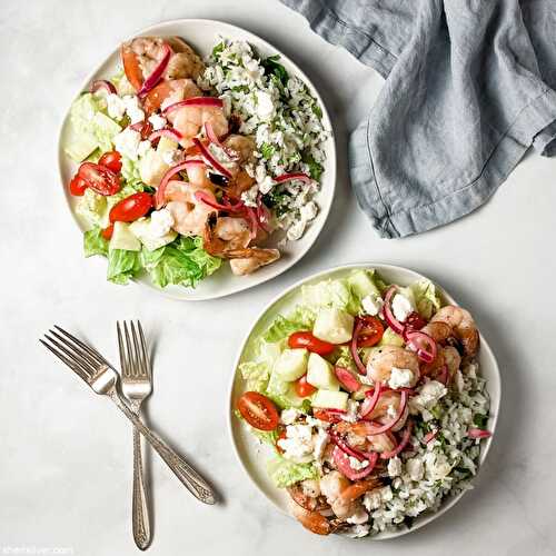 Shrimp greek salad