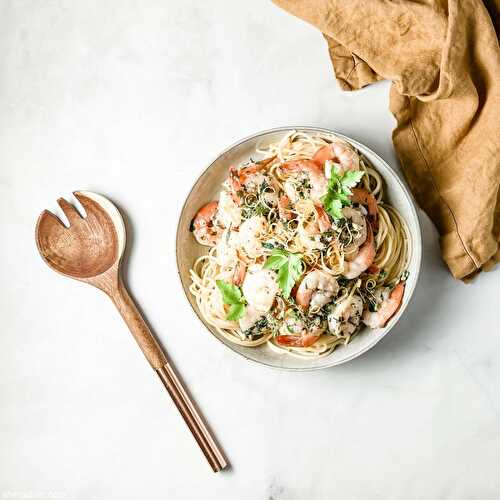 Easiest ever shrimp scampi!