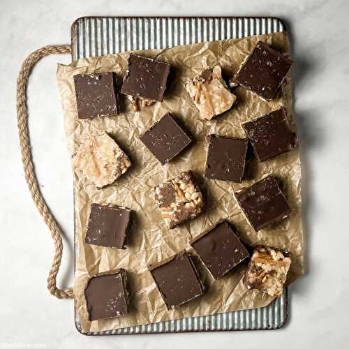 Triple layer pretzel krispies bars!