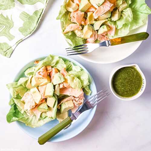 Salmon salad with citrus vinaigrette