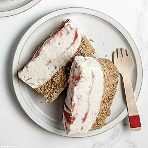 High protein strawberry cottage cheese ice cream bars!