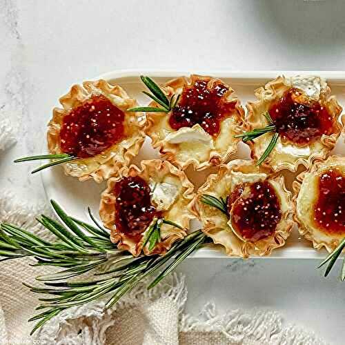 Brie and jam phyllo cups!