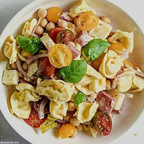 Easy italian chopped salad recipe with tortellini!