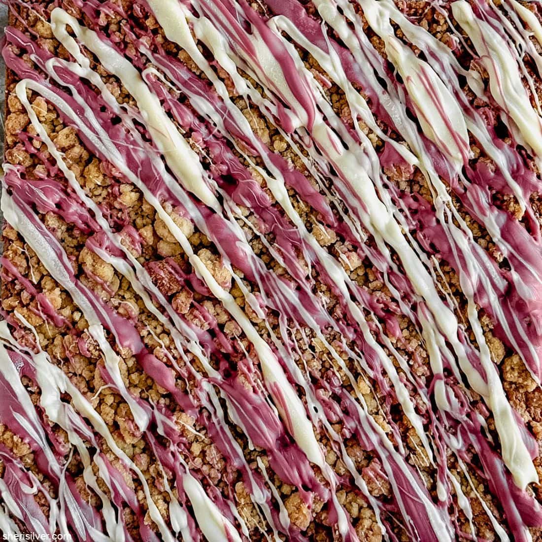 Ruby chocolate blondies