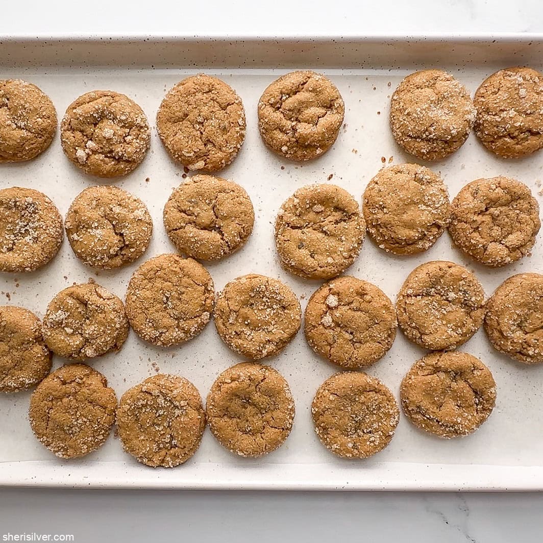 Chewy Pumpkin Cookies with Candied Ginger & Spiced Sugar