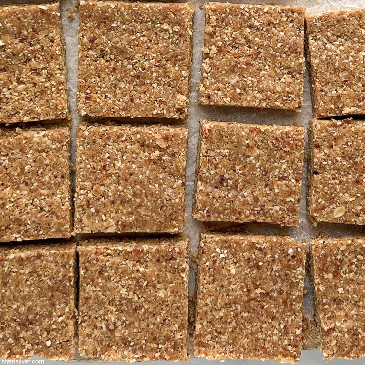 No-Bake Tahini Oat Bars with Cashews and Dates