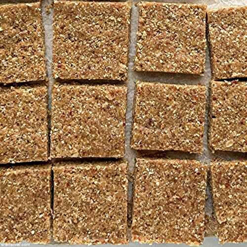 No-Bake Tahini Oat Bars with Cashews and Dates