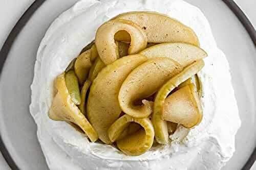Mini Honey Pavlovas with Spiced Apples (A Sweet New Year Dessert)