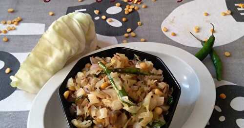 Cabbage Senagapappu Vepudu - Andhra Cuisine