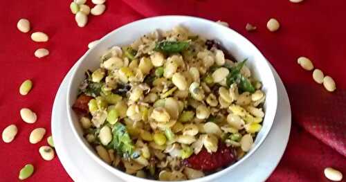 Hitikida Avarekalu usli recipe | How to make avrekalu sundal | Karnataka style hyacinth beans usli