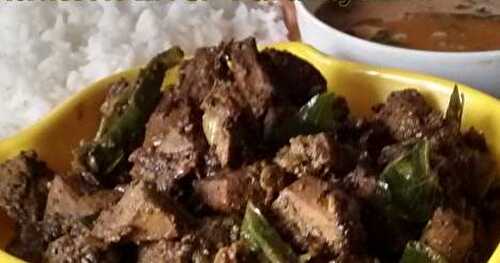 Mutton Liver Varattiyathu -Kerala Recipe
