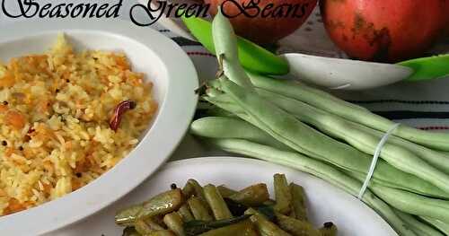 Seasoned Green beans -Microwave Cooking
